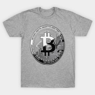 Silver Bitcoin T-Shirt